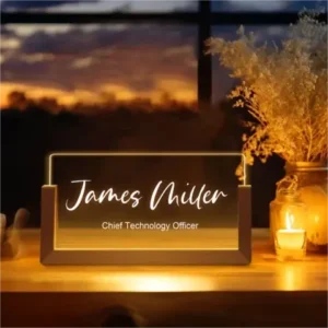 Custom Acrylic Desk Sign Name Plate - Office Gift