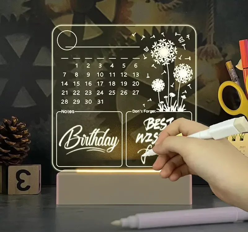 10 Work Anniversary Gift Ideas Employees Will Love 8 acrylic led light calendar
