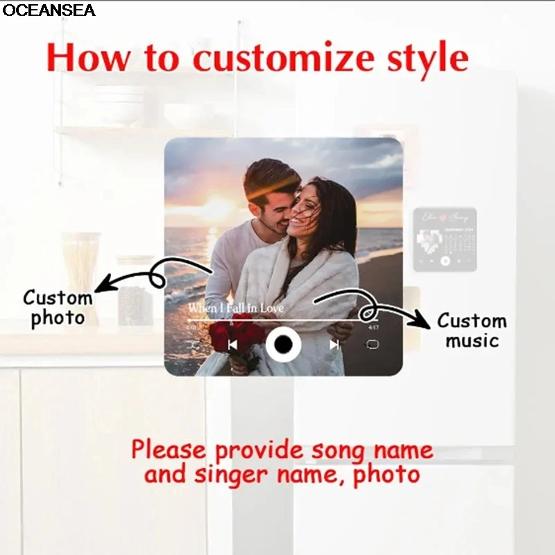 Customized Photo Music Fridge Magnet 2 Customized Photo Music Fridge Magnet - Image 2