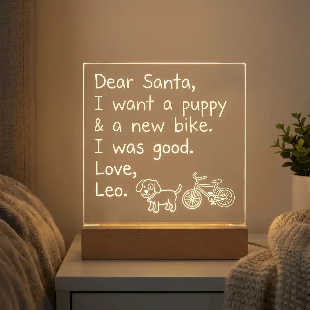 Handwritten Letter 3D Acrylic Night Light