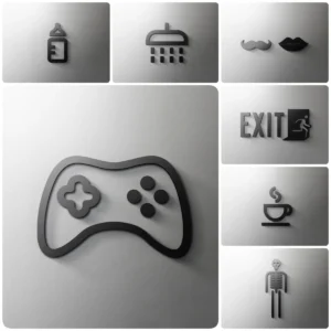 Custom Acrylic Bathroom & Safety Sign