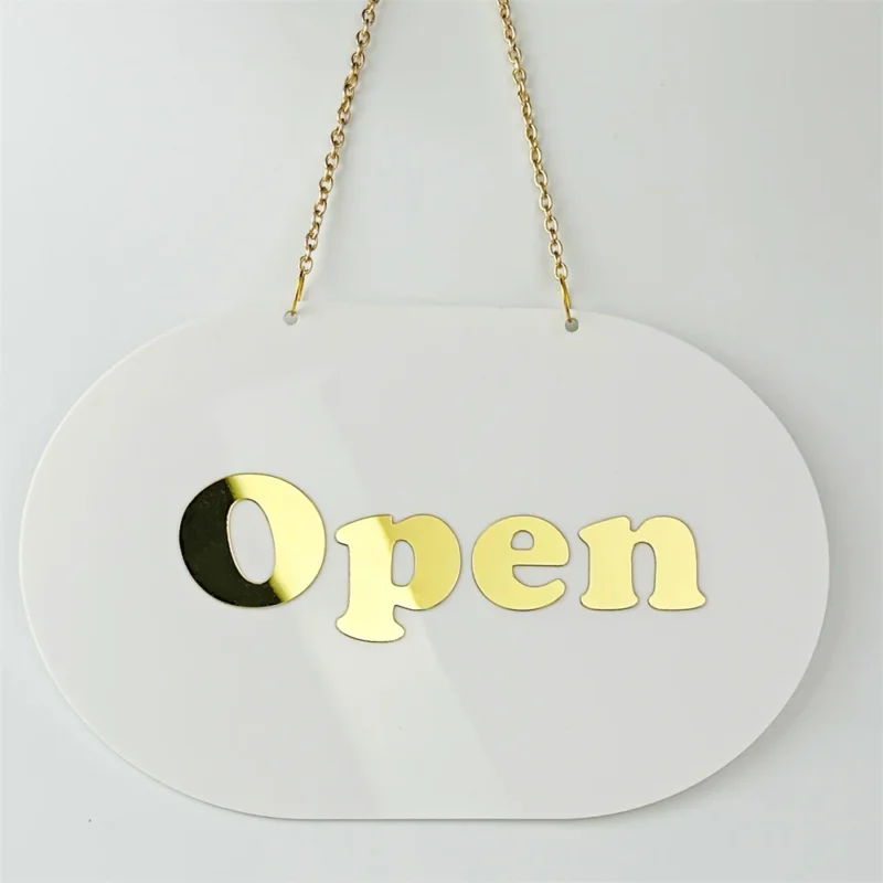 Open Closed Double-Sided Acrylic Business Door Sign