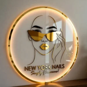 Custom LED Backlit 3D Acrylic Business Sign