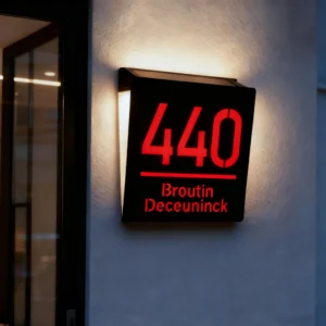 Solar LED House Number Sign