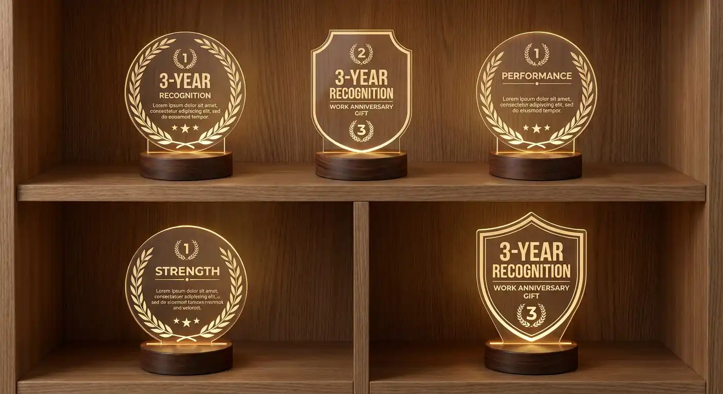 3-Year Recognition Acrylic Plaque