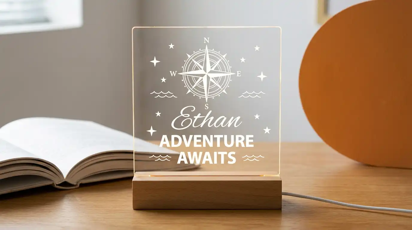 Custom Star Engraved Acrylic Plaque
