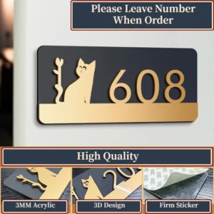 Acrylic Modern Door Plate Shop Sign