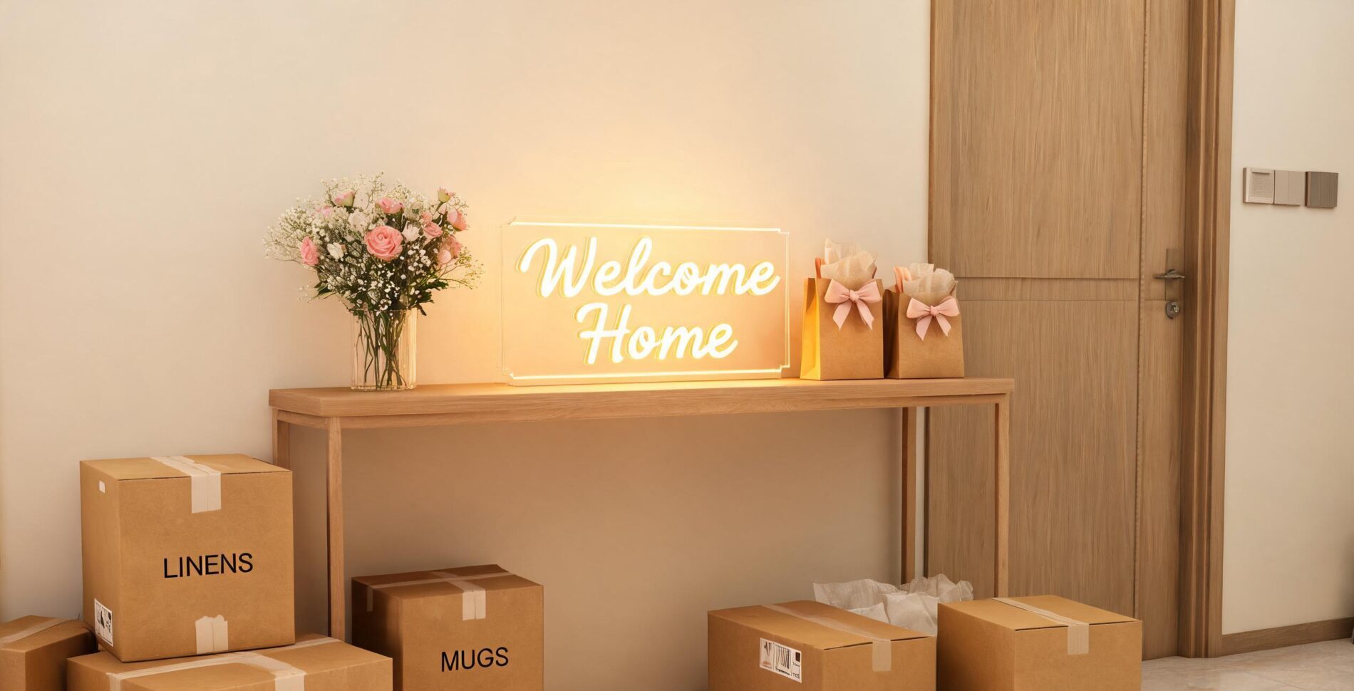 Why Acrylic LED Products Are the Perfect Housewarming Gift 4 Acrylic LED decor as a housewarming gift in a new home