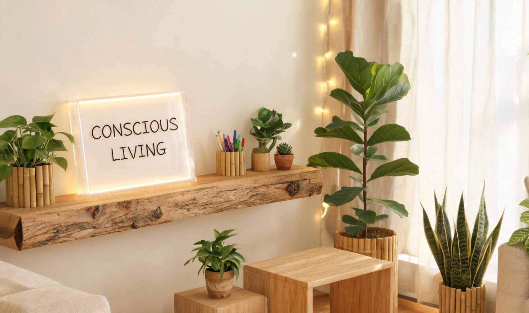 Eco-friendly acrylic LED home decor