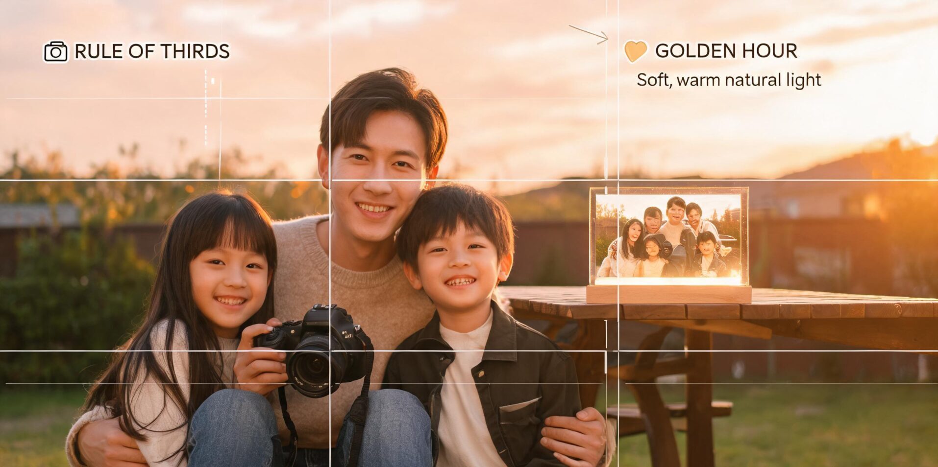 Family photography tips for custom LED photo gifts